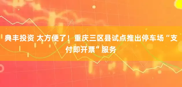 典丰投资 太方便了！重庆三区县试点推出停车场“支付即开票”服务