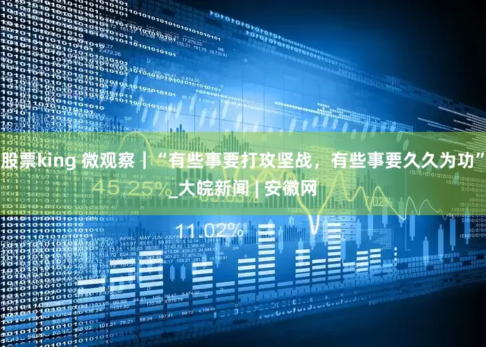 股票king 微观察｜“有些事要打攻坚战，有些事要久久为功”_大皖新闻 | 安徽网